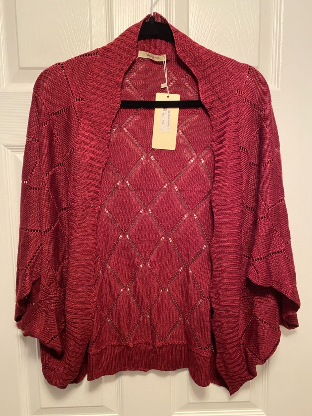 Bebonnie Open-Front Knit Cardigan Shrug…size L